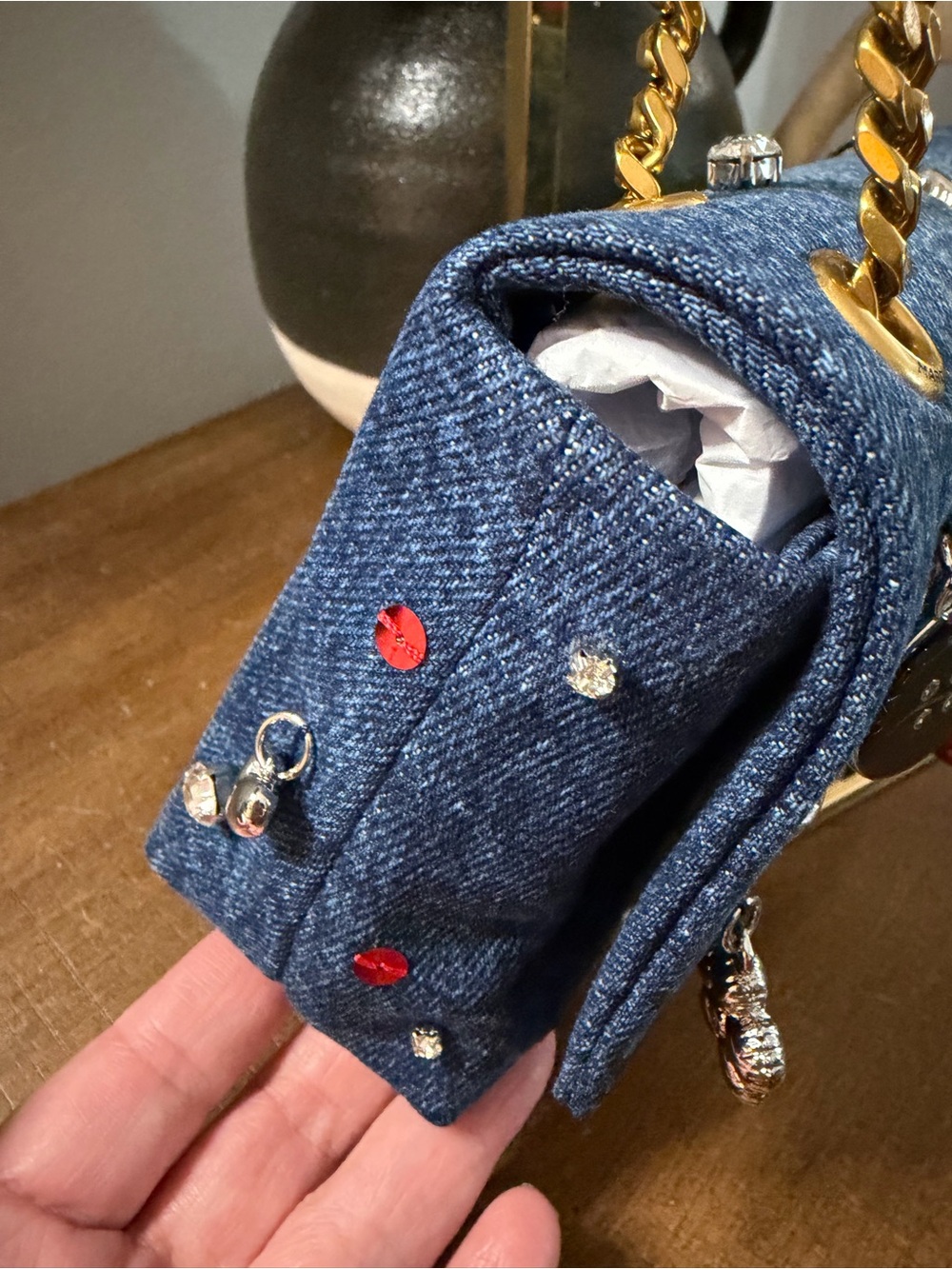 Marc Jacobs Trinket Charm Denim Bag (NWT) - Picture 6 of 16